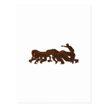 rugby player scrum metal texture postcard