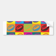 Rugby Pop Art Bumper Sticker