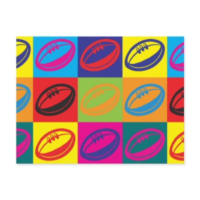 Rugby Pop Art Post Cards