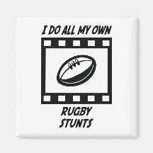 Rugby Stunts Fridge Magnets
