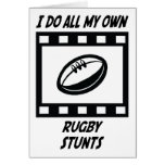 Rugby Stunts Greeting Card