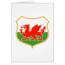 rugby wales red welsh dragon sports mascot cards
