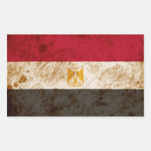 Rugged Egyptian Flag Rectangle Sticker