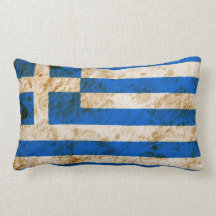 Rugged Greek Flag Pillow