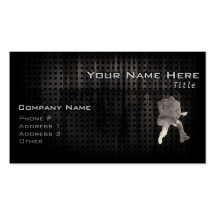 Rugged Guitarist Business Cards