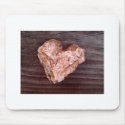 Rugged Heart Rock - Natural mousepads
