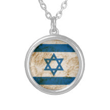 Rugged Israeli Flag Necklaces