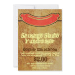Rugged Sausage Sizzle Party Invitation