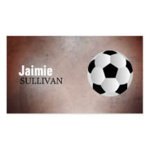 Rugged Soccer Ball Business Cards