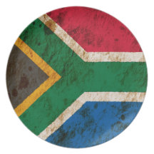 Rugged South African Flag Party Plate