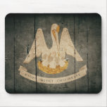 Rugged Wood Louisiana Flag Mouse Pads