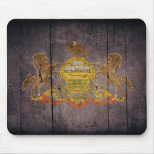 Rugged Wood Pennsylvania Flag Mousepad