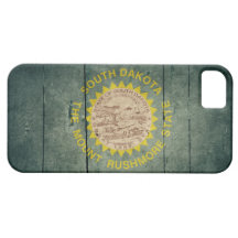 Rugged Wood South Dakota Flag iPhone 5 Cover