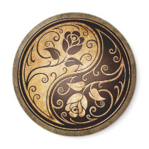 Rugged Yin Yang Roses Fridge Magnet