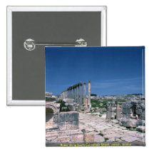 Ruins along South Colonnade Street, Jarash, Jordan Button