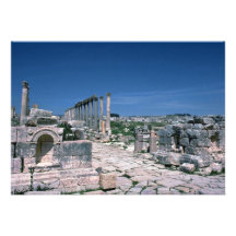 Ruins along South Colonnade Street, Jarash, Jordan Invitations