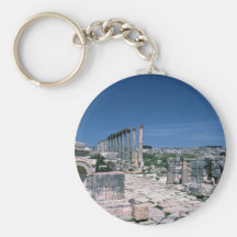 Ruins along South Colonnade Street, Jarash, Jordan Key Chain