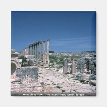 Ruins along South Colonnade Street, Jarash, Jordan Fridge Magnet