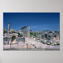 Ruins along South Colonnade Street, Jarash, Jordan Poster