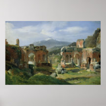 Ruins of the Theatre at Taormina Print