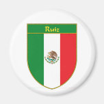 Ruiz Mexico Flag Shield Refrigerator Magnet