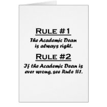 Rule Academic Dean Card