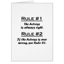 Rule Actress Greeting Card