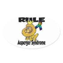 Rule Asperger Syndrome Oval Stickers