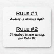 Rule Audrey Mouse Pads