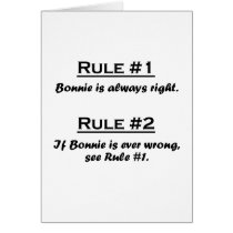 Rule Bonnie Greeting Cards