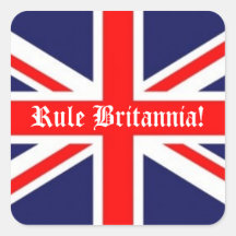 Rule Britannia!-British Flag Square Stickers