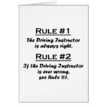 Rule Driving Instructor Card