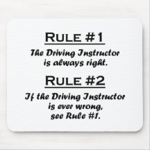 Rule Driving Instructor Mousepad