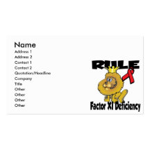 Rule Factor XI Deficiency Business Card Template