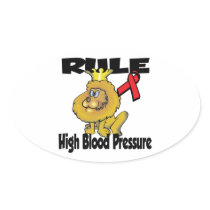 Rule High Blood Pressure Oval Sticker