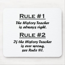 Rule History Teacher Mouse Pads