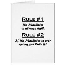 Rule Machinist Cards