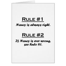 Rule Nancy Greeting Card