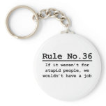 Rule No. 36 keychains