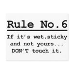 Rule No. 6 postcards