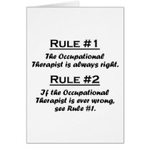 Rule Occupational Therapist Greeting Cards