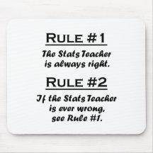 Rule Stats Teacher Mouse Pads