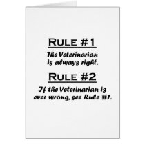 Rule Veterinarian Greeting Card