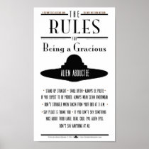 Rules for Being a Gracious Abductee Print