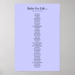 'Rules For Life...' - Blue Print