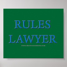 Rules Lawyer Posters