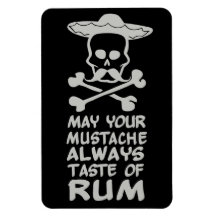 Rum Mustache custom color magnet