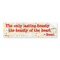 Rumi: The Only Lasting Beauty Sticker bumper stickers