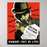 Rumours Cost Us Lives -- WW2 posters