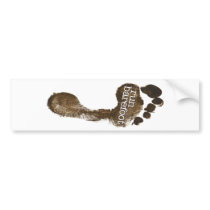 Run Barefoot Bumper Sticker